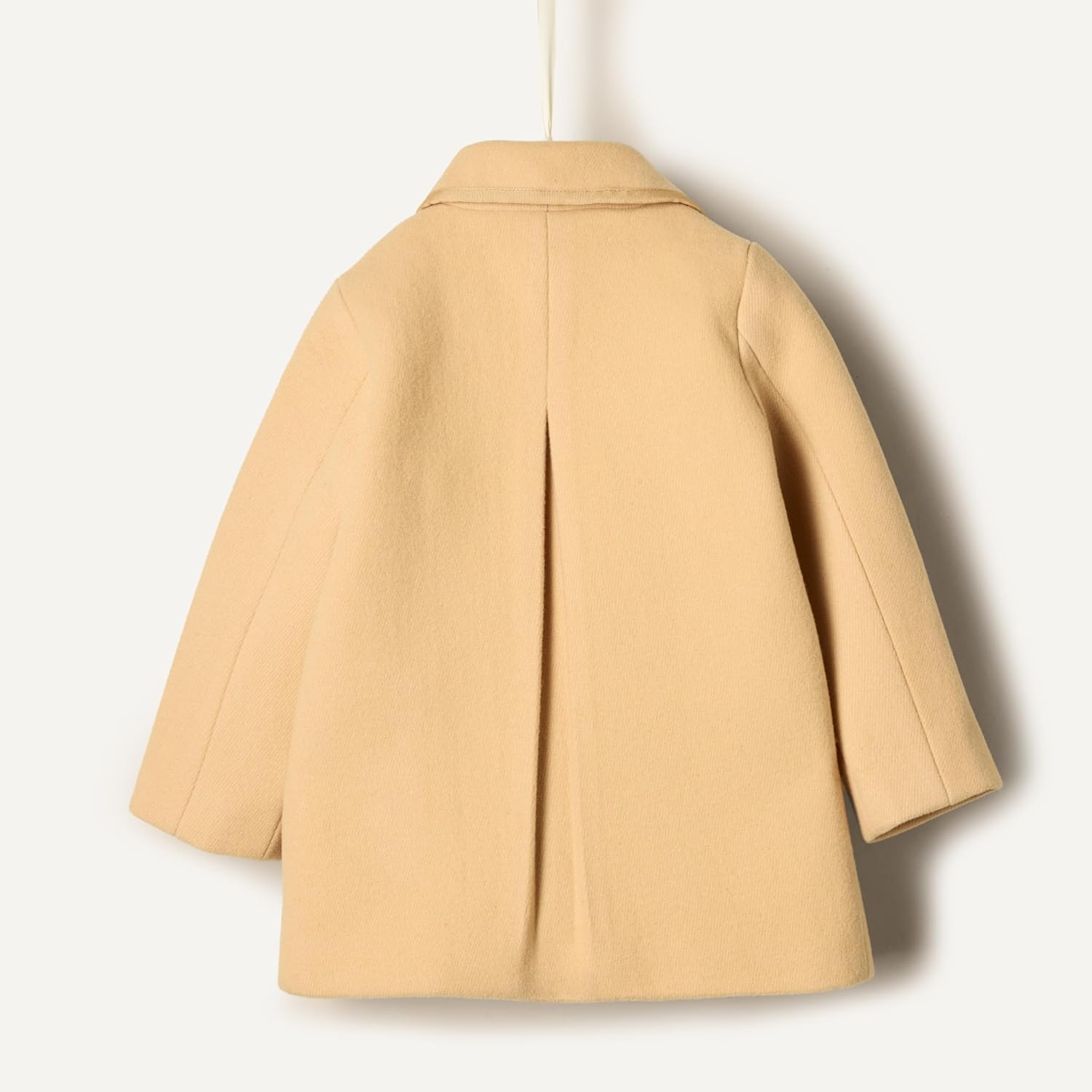 image:imageAmazon Essentials x Sofia Grainge Toddler and Baby Girls Wool Blend ALine Dress Coat with Curved CollarLight Camel