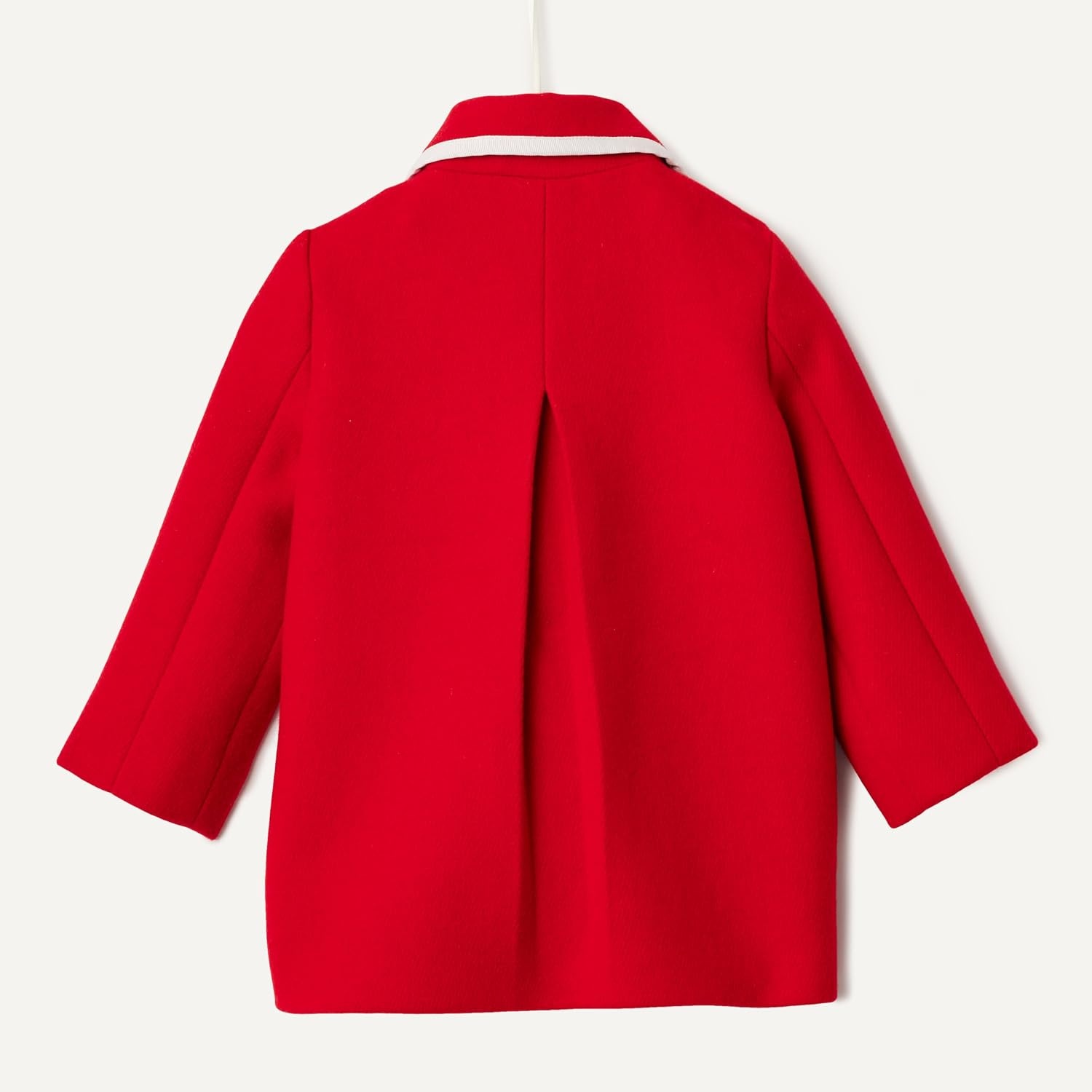 image:imageAmazon Essentials x Sofia Grainge Toddler and Baby Girls Wool Blend ALine Dress Coat with Curved CollarRed