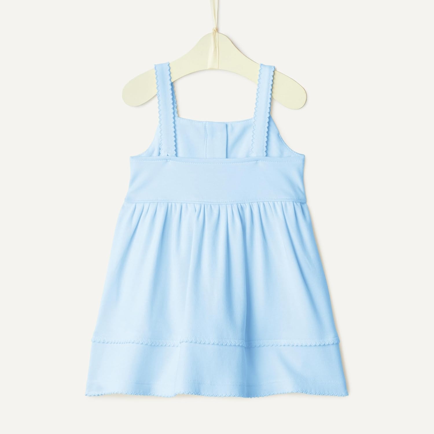image:imageAmazon Essentials x Sofia Grainge Toddlers and Baby Girls Cotton Casual Fit and Flare DressLight Blue
