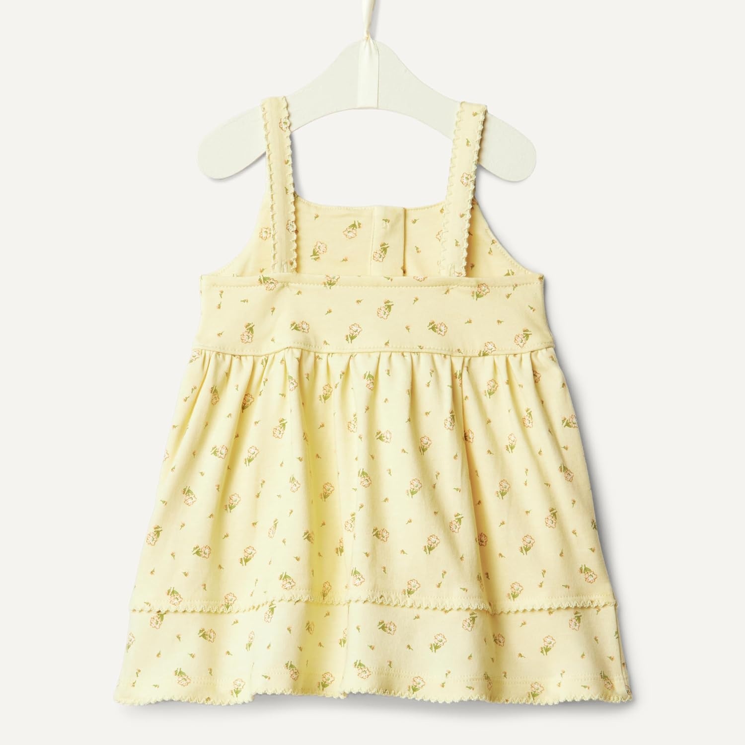 image:imageAmazon Essentials x Sofia Grainge Toddlers and Baby Girls Cotton Casual Fit and Flare DressLight Tan Ditsy Flower