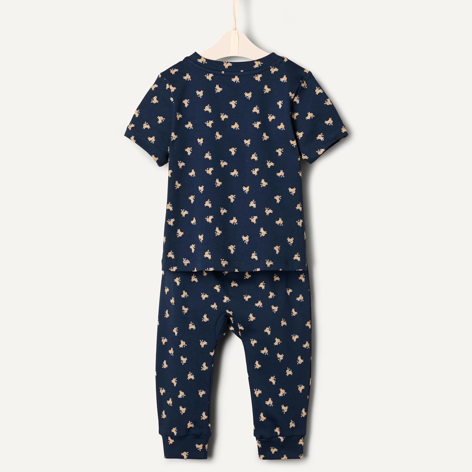 image:imageAmazon Essentials x Sofia Grainge Unisex Toddlers and Babies Cotton Knit Short Sleeve Shirt amp Pants SetNavy Little Bunnies