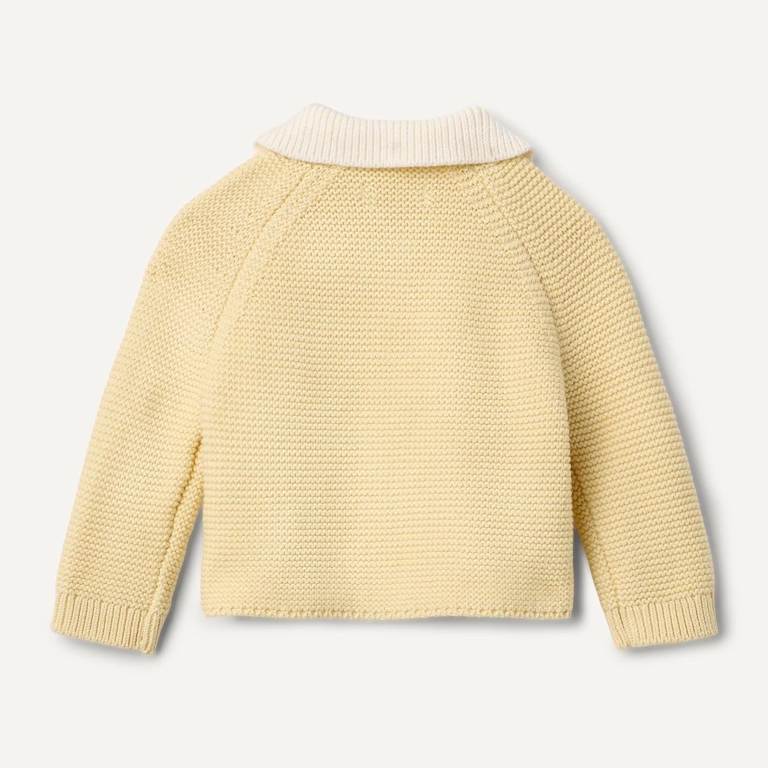 image:imageAmazon Essentials x Sofia Grainge Unisex Toddlers and Babies Peter Pan Collar Sweater Jacket Soft Cotton Knit with StretchButter Yellow