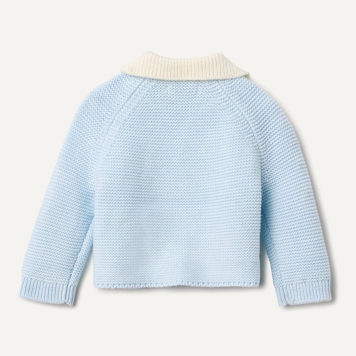 image:imageAmazon Essentials x Sofia Grainge Unisex Toddlers and Babies Peter Pan Collar Sweater Jacket Soft Cotton Knit with StretchPale Blue