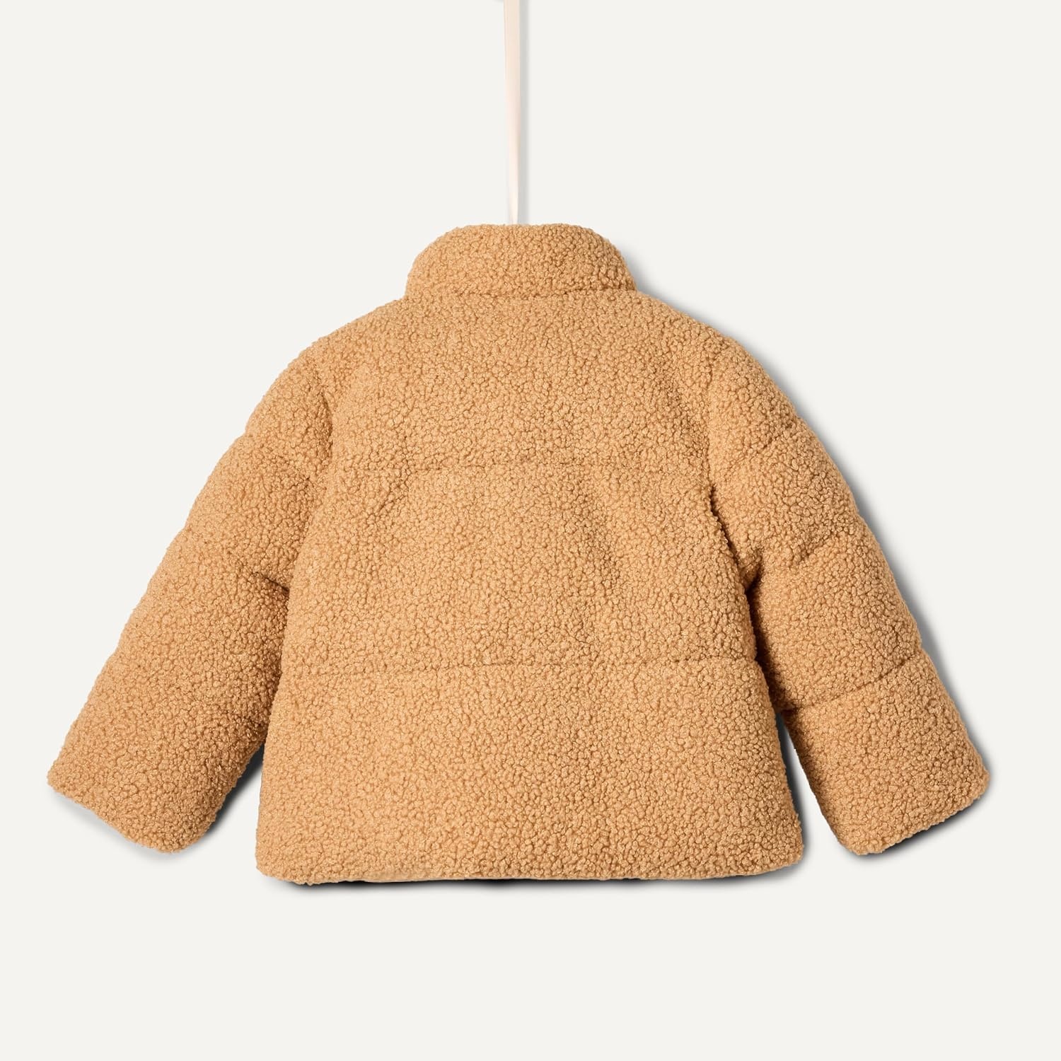 image:imageAmazon Essentials x Sofia Grainge Unisex Toddlers and Babies Teddy Puffer Jacket Winter Coat Fleece LinedCamel