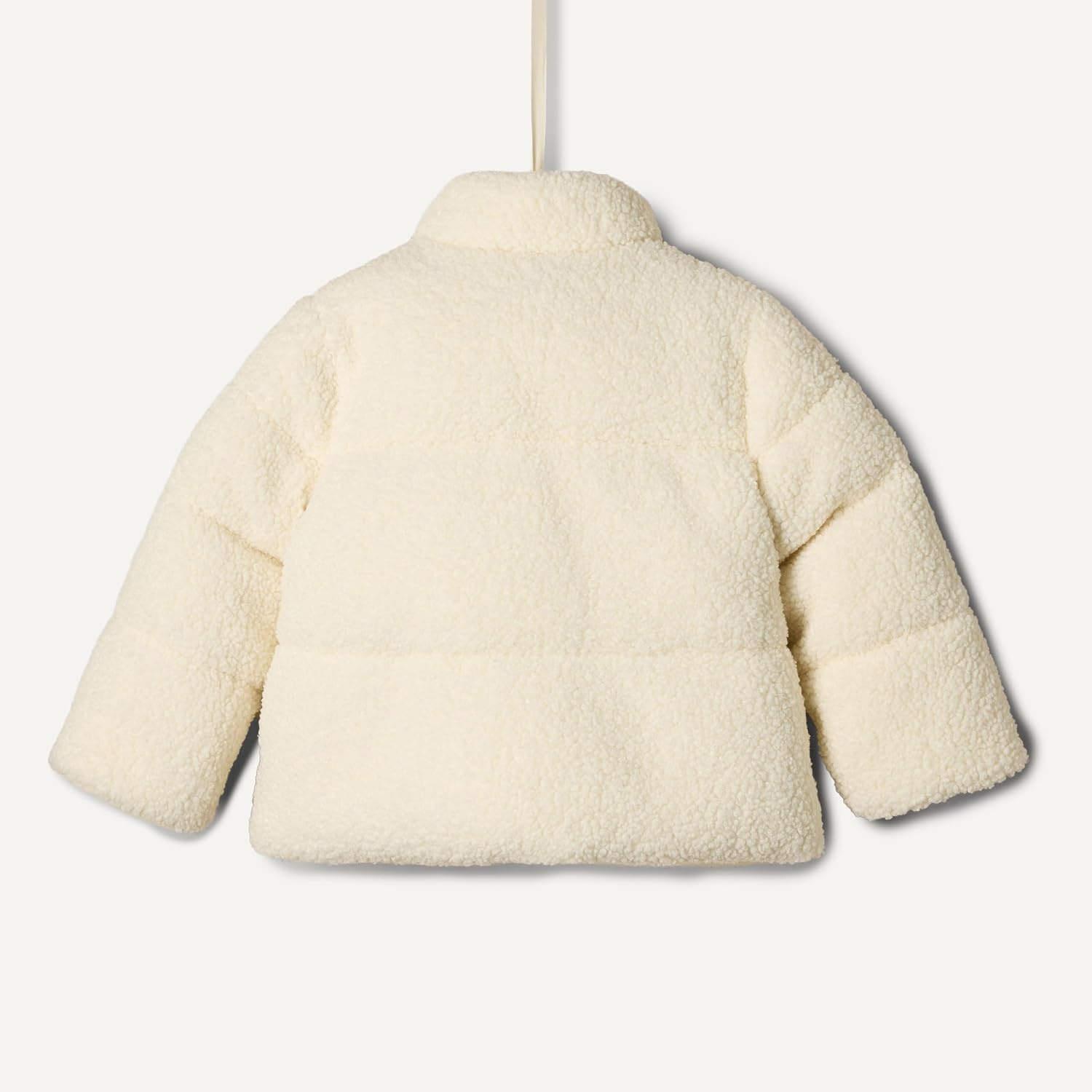 image:imageAmazon Essentials x Sofia Grainge Unisex Toddlers and Babies Teddy Puffer Jacket Winter Coat Fleece LinedIvory