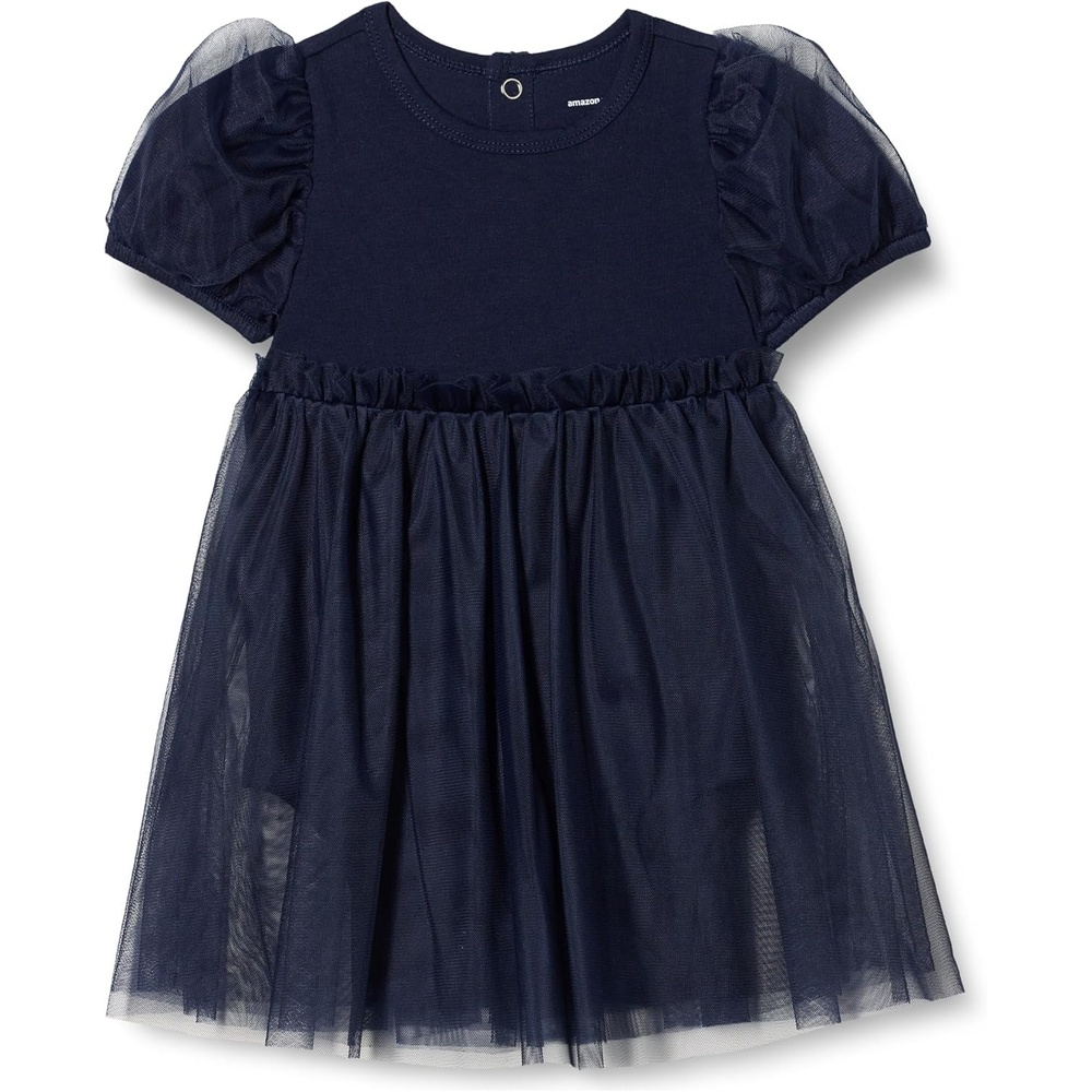 image:imageAmazon Essentials Baby Girls Tulle Bodysuit Dress with Puff SleevesNavy