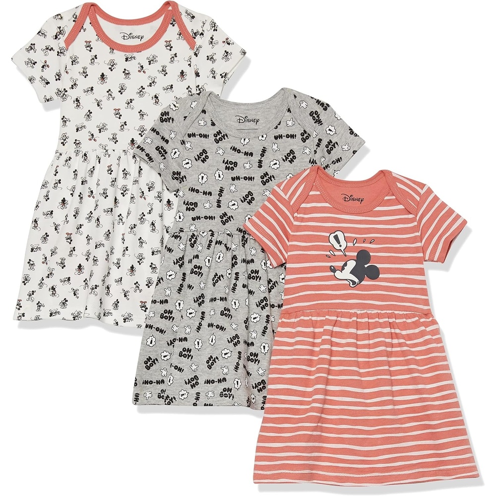 image:imageAmazon Essentials Disney Marvel Star Wars Princess Babies Toddlers and Girls Dresses Pack of 3Mickey Expressions