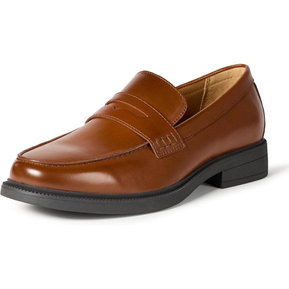 image:imageAmazon Essentials Mens Classic Penny Loafers Dress ShoesTan Faux Leather