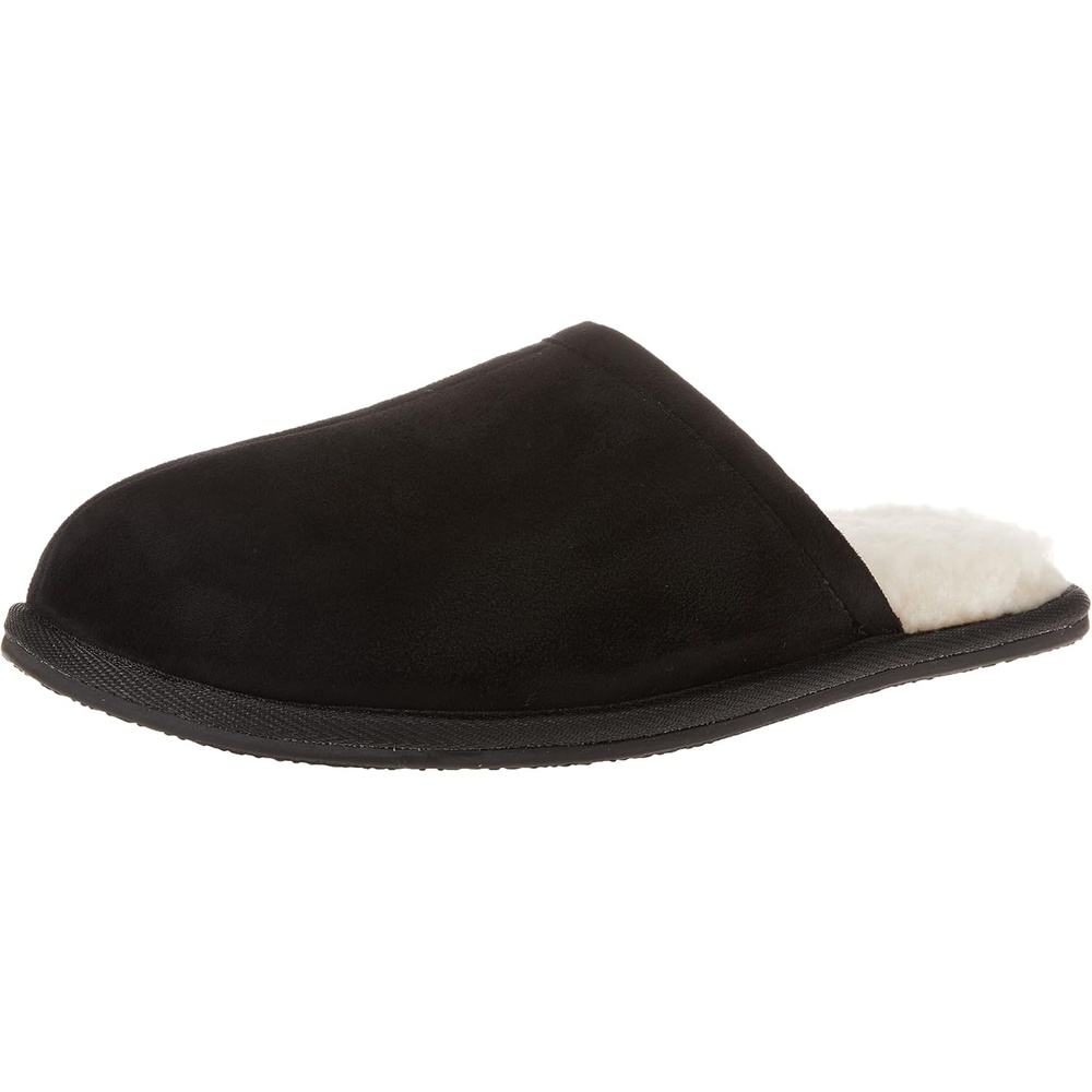 image:imageAmazon Essentials Mens Cozy Non Slip House SlippersBlack Microsuede