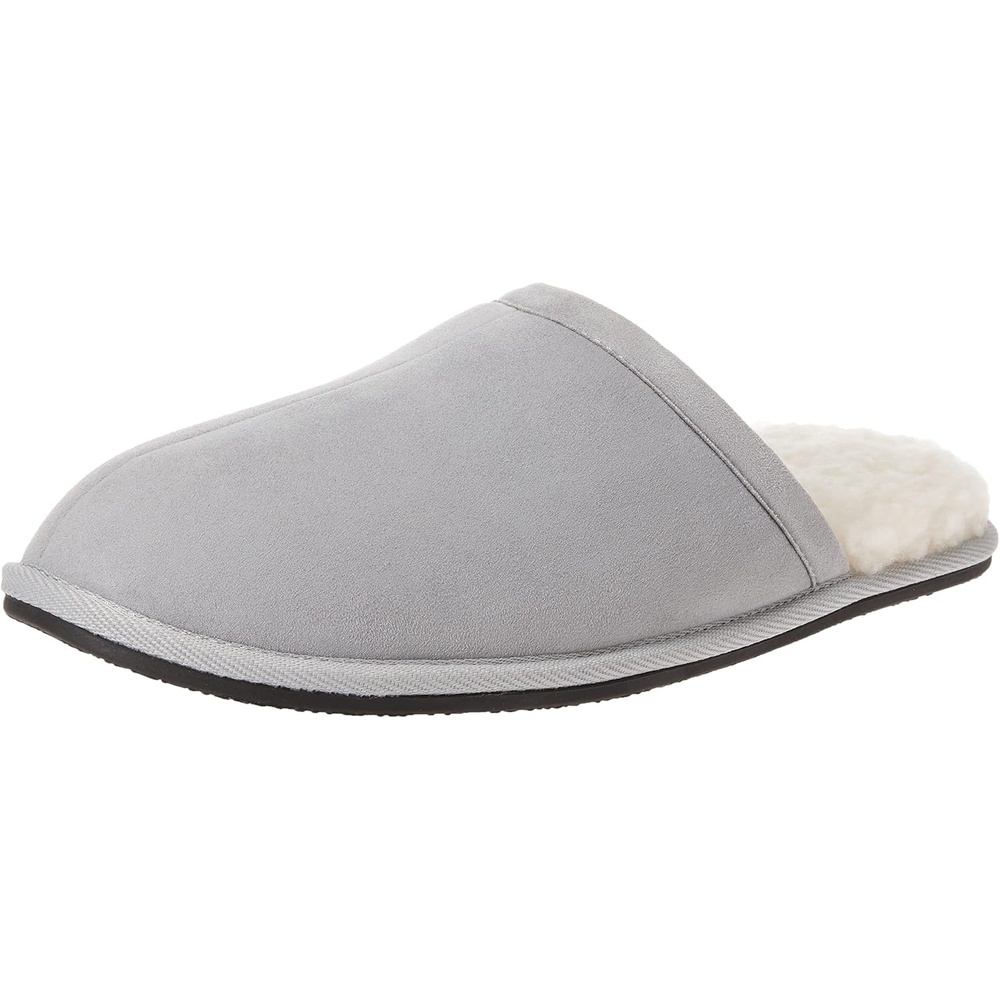 image:imageAmazon Essentials Mens Cozy Non Slip House SlippersGrey Microsuede