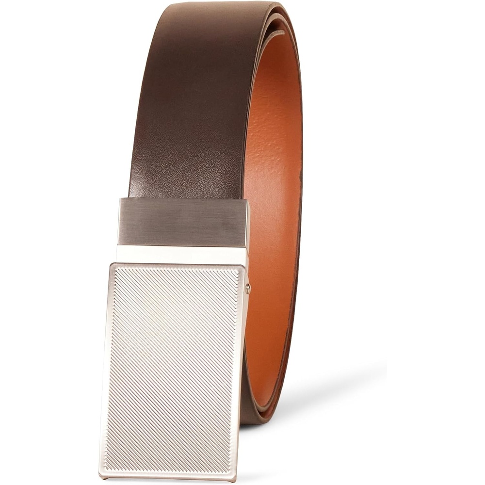 image:imageAmazon Essentials Mens Leather Reversible Plaque Dress BeltBrownTan