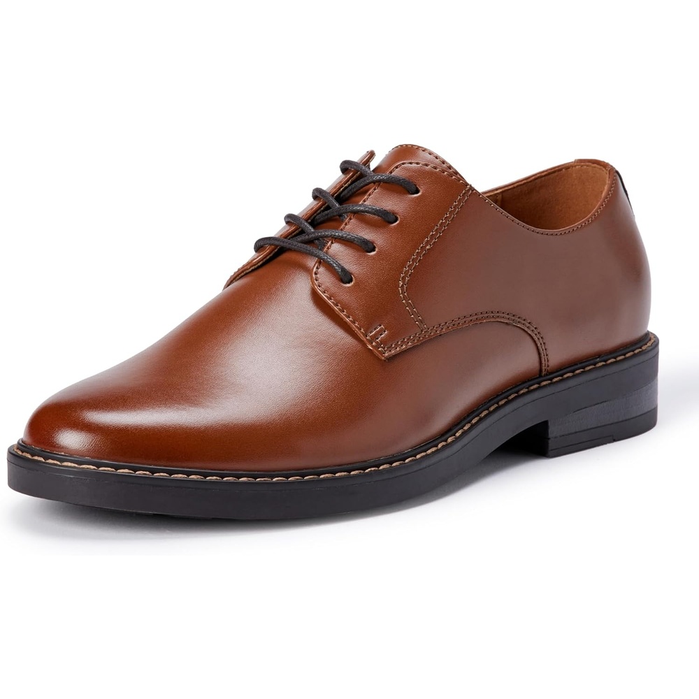 image:imageAmazon Essentials Mens Round Toe Derby Dress ShoesDark Tan