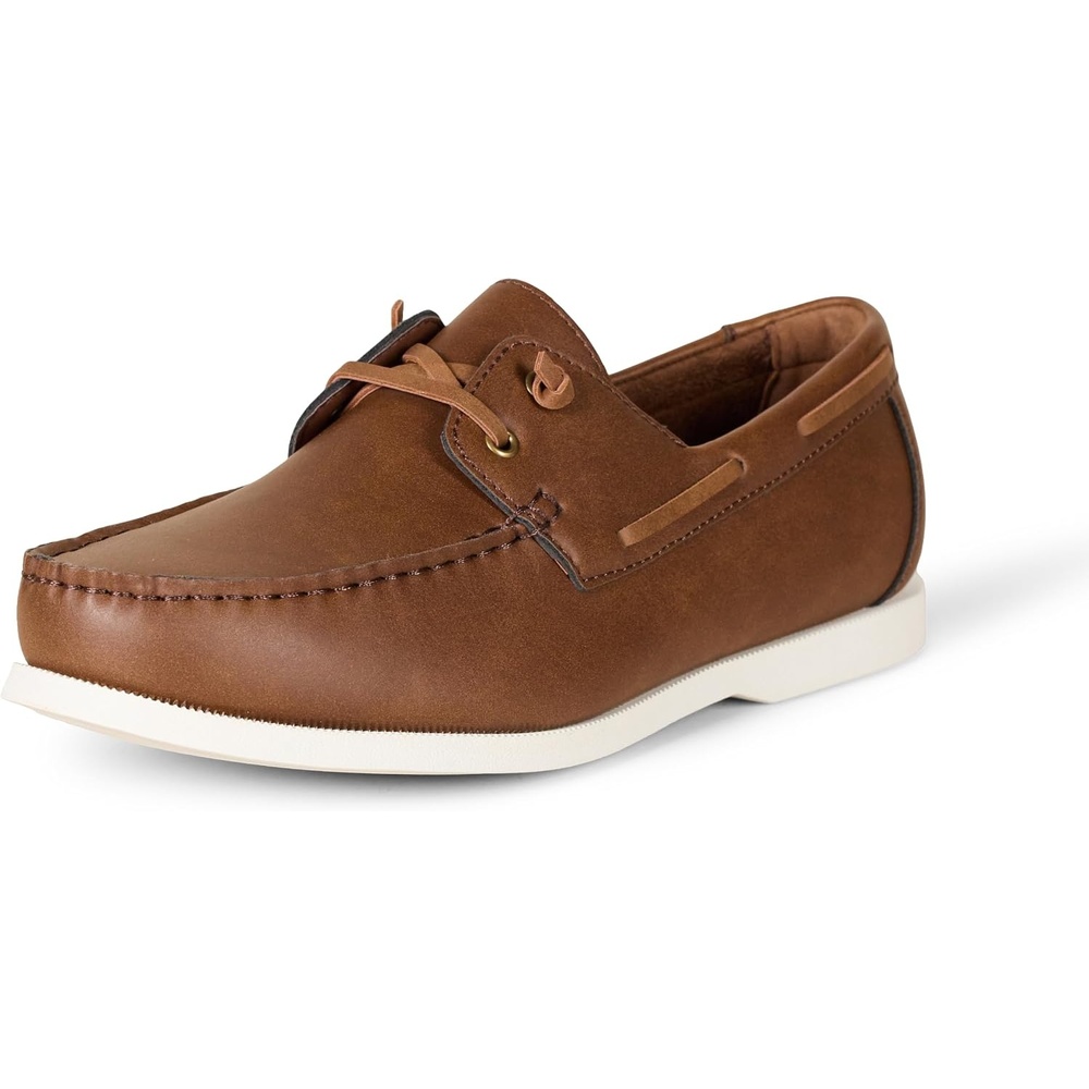 image:imageAmazon Essentials Mens SlipOn Boat Shoes with Ventilation Non SlipBrown