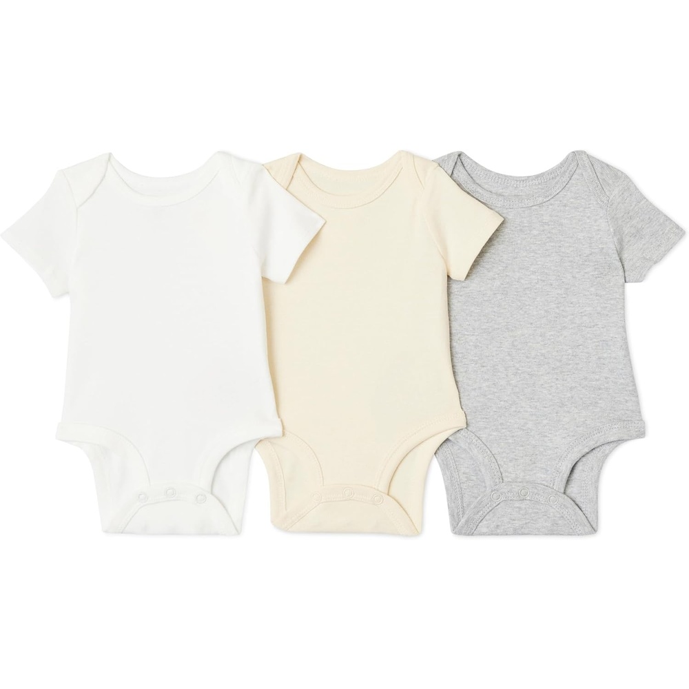 image:imageAmazon Essentials Unisex Babies ShortSleeve BodysuitsNeutrals