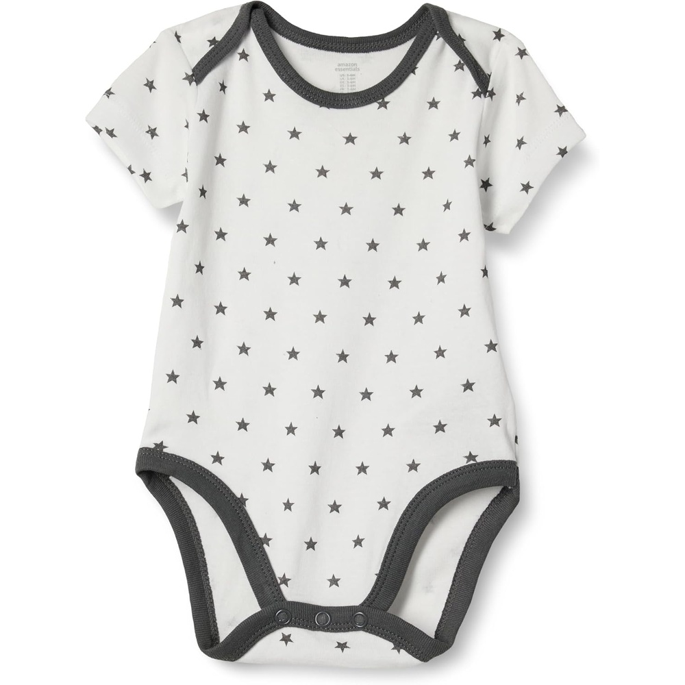 image:imageAmazon Essentials Unisex Babies ShortSleeve BodysuitsWhite Stars