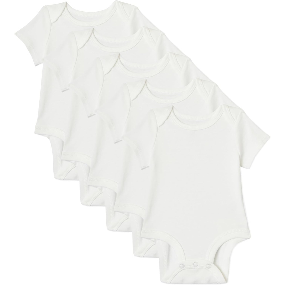 image:imageAmazon Essentials Unisex Babies ShortSleeve BodysuitsWhite