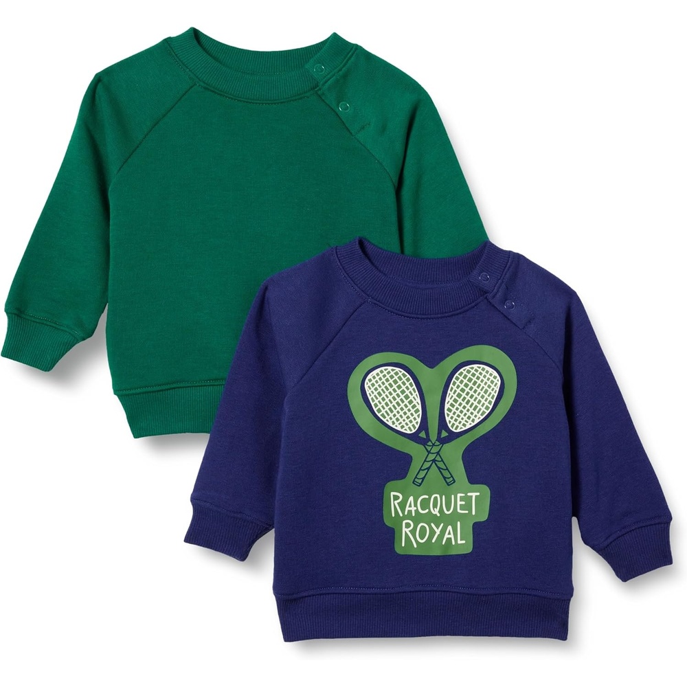 image:imageAmazon Essentials Unisex Toddlers and Babies French Terry Crewneck SweatshirtsRaquet Royal