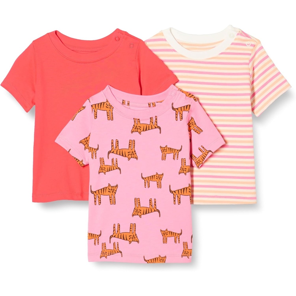 image:imageAmazon Essentials Unisex Toddlers and Babies Short Sleeve TShirtsRedStripeTiger