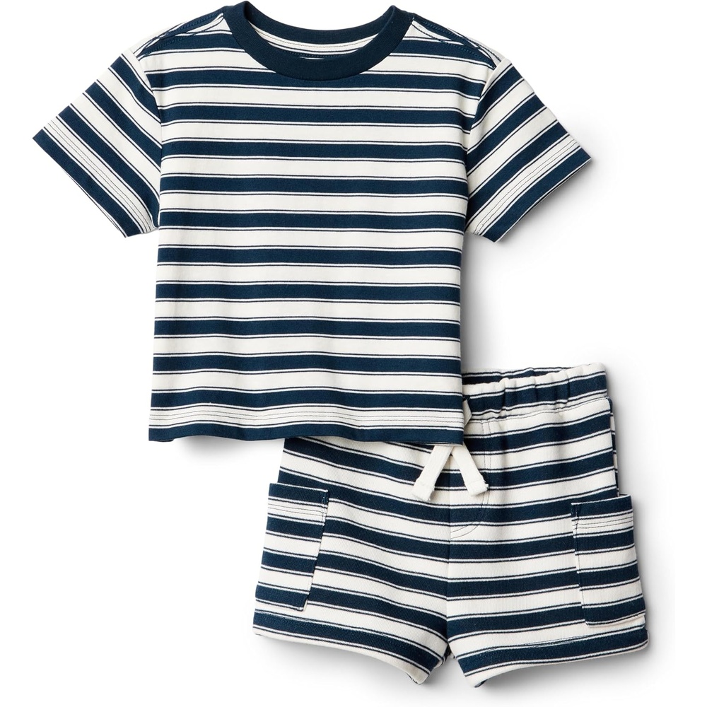image:imageAmazon Essentials x Sofia Grainge Babies Toddlers and Boys TShirt and Short Play Set MultipacksStripe