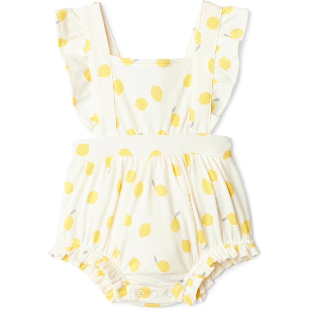 image:imageAmazon Essentials x Sofia Grainge Baby Girls Cotton Sleeveless Romper with RufflesIvory Lemon