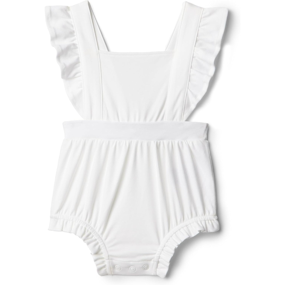 image:imageAmazon Essentials x Sofia Grainge Baby Girls Cotton Sleeveless Romper with RufflesWhite