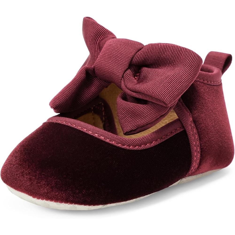 image:imageAmazon Essentials x Sofia Grainge Baby Girls Mary Jane Shoes with Bow DetailBurgundy