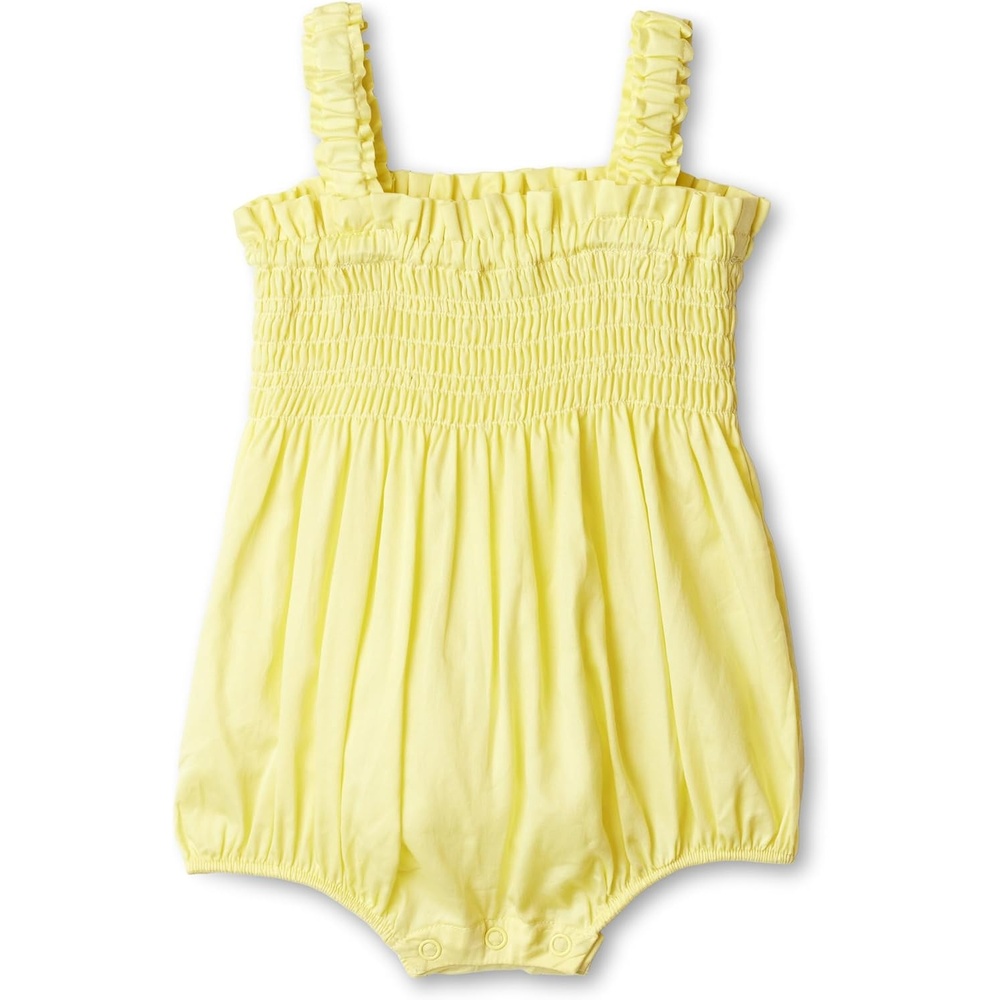 image:imageAmazon Essentials x Sofia Grainge Baby Girls Woven Sleeveless Ruffle RomperLight Yellow