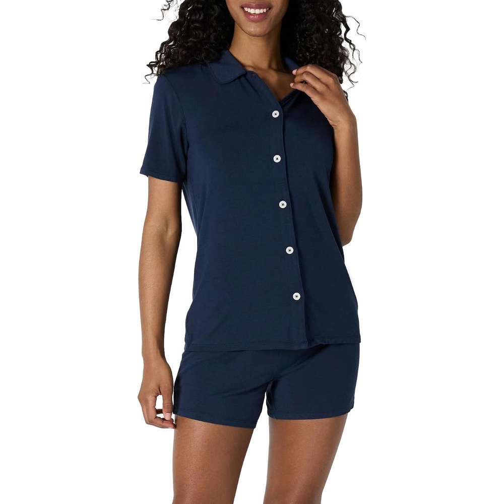 image:imageAmazon Essentials x Sofia Grainge Mommy and Me Short Sleeve Pajama SetNavy