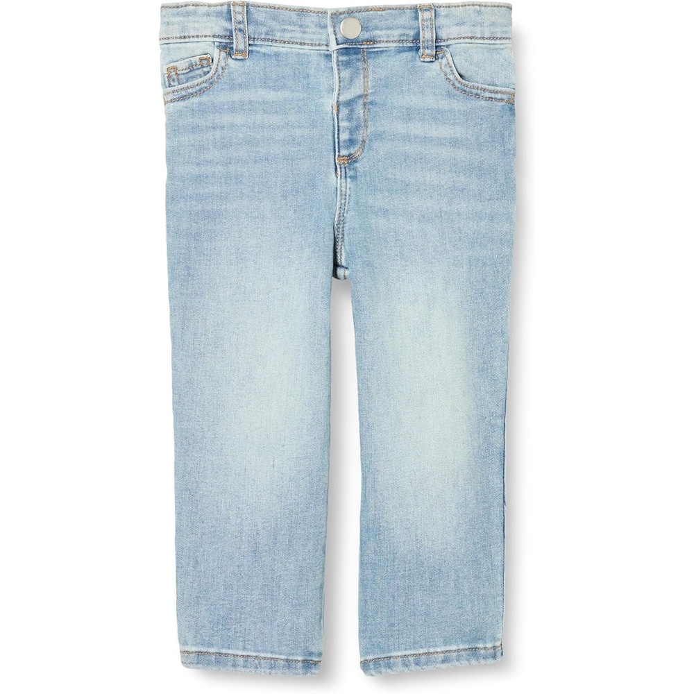 image:imageAmazon Essentials x Sofia Grainge Toddler and Baby Boys Regular Fit Straight Jeans with Elastic Waist Pull OnLight Indigo Wash