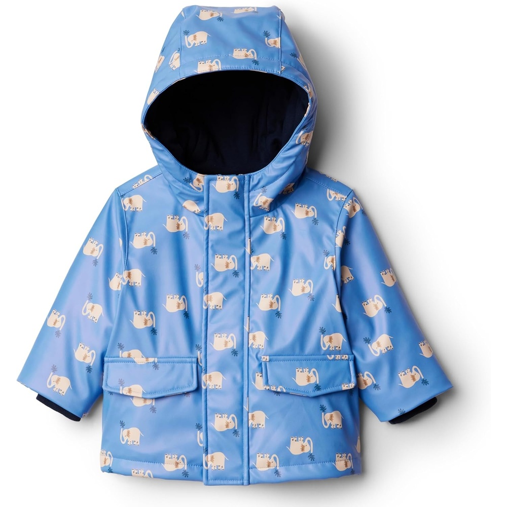 image:imageAmazon Essentials x Sofia Grainge Toddler and Baby Boys WaterRepellent Rain Jacket with Quilted LiningCornflower Blue Elephants