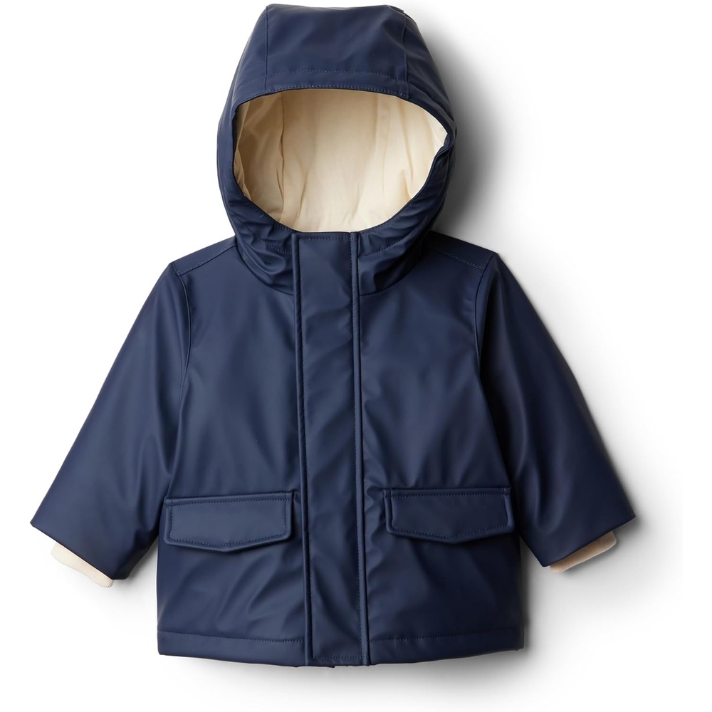 image:imageAmazon Essentials x Sofia Grainge Toddler and Baby Boys WaterRepellent Rain Jacket with Quilted LiningNavy