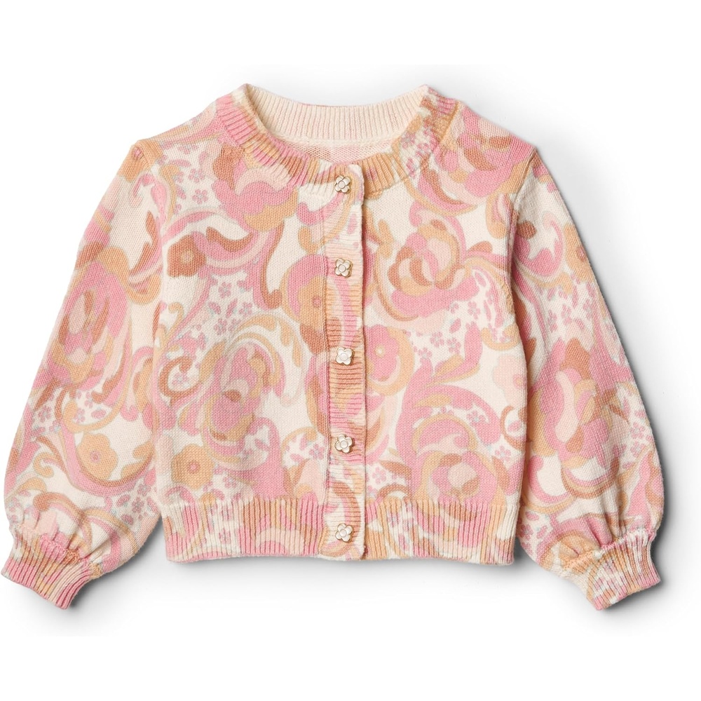 image:imageAmazon Essentials x Sofia Grainge Toddler and Baby Girls Lightweight Cotton Cardigan SweaterPeach Craft Floral