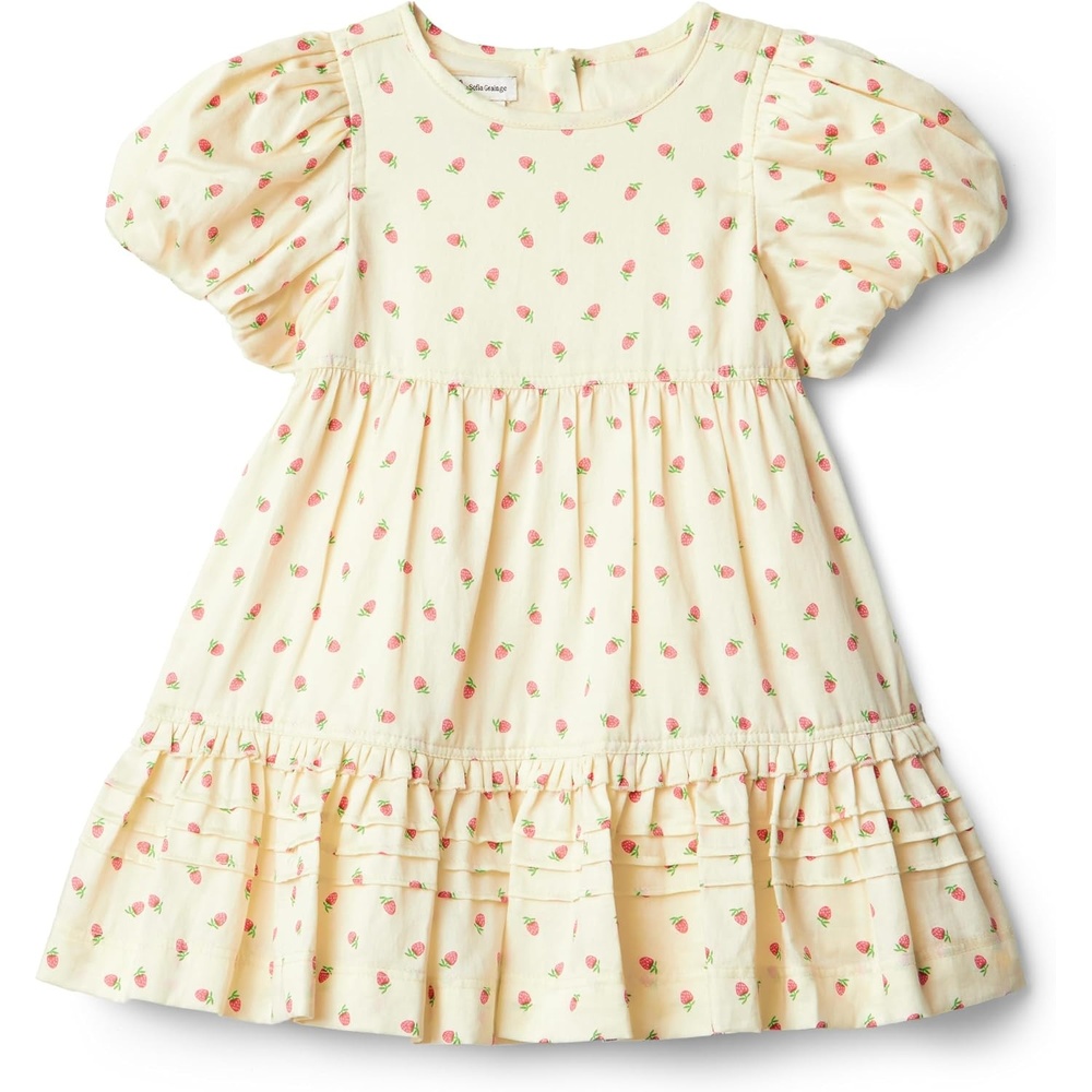 image:imageAmazon Essentials x Sofia Grainge Toddler and Baby Girls Puff Sleeve DressBright Pink Little Strawberries