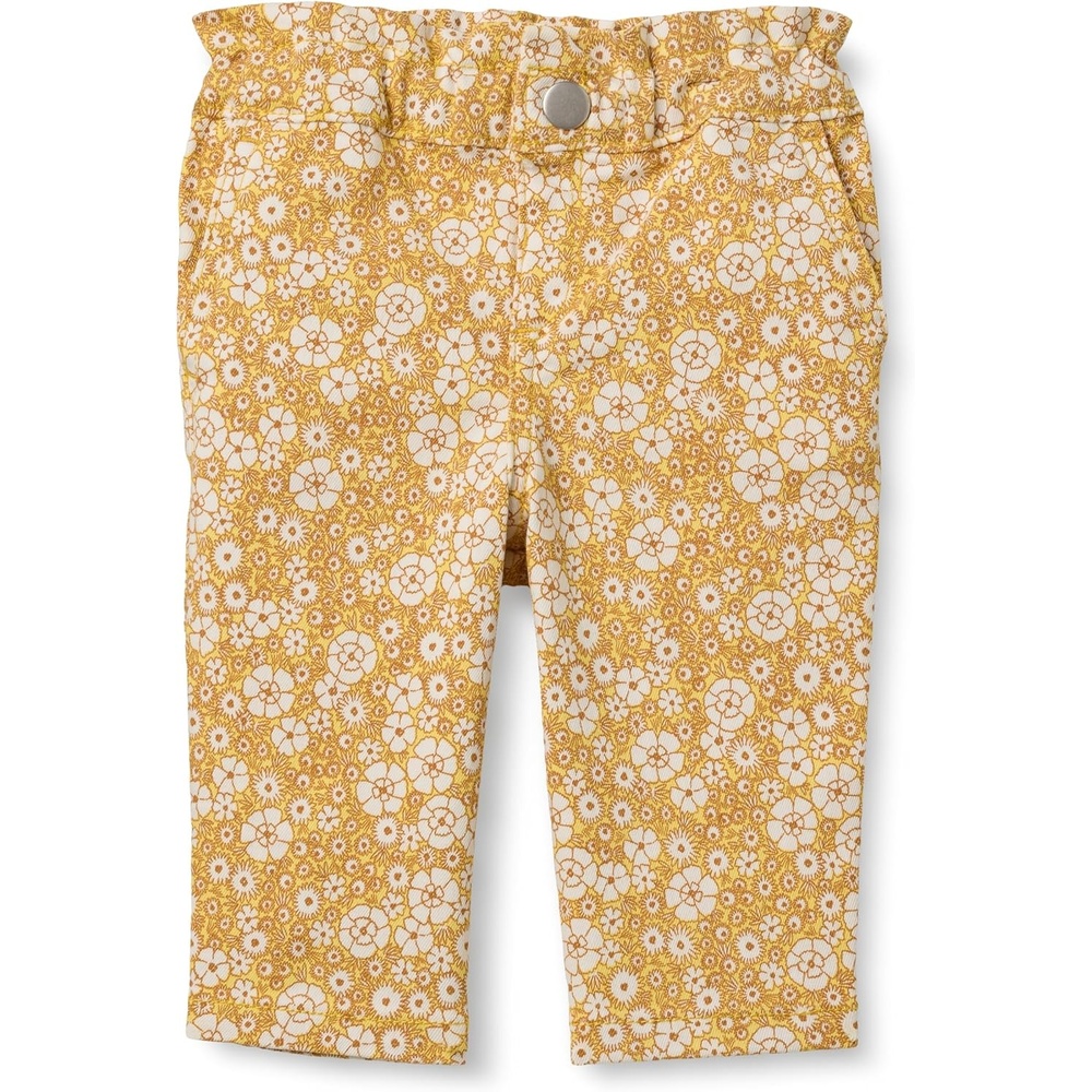 image:imageAmazon Essentials x Sofia Grainge Toddler and Baby Girls Straight Leg Jean with RuffleLight Yellow Delicate Floral