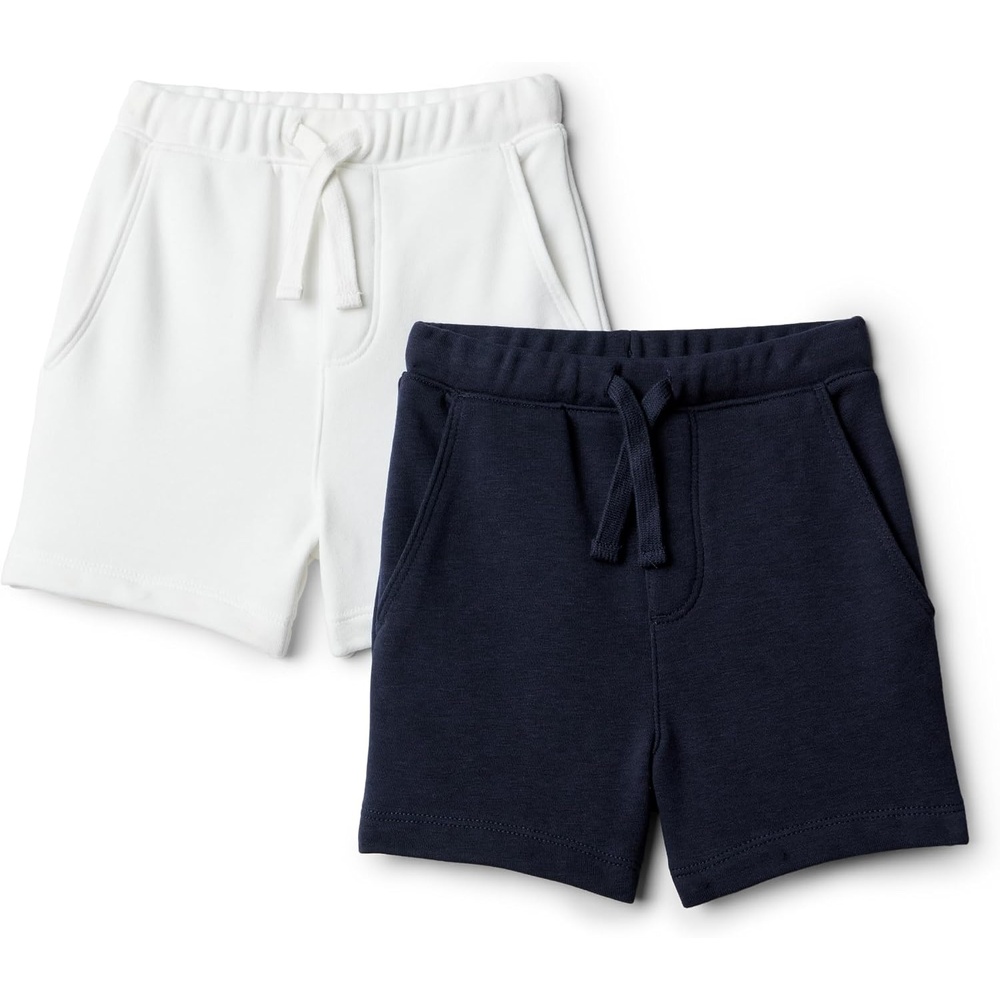 image:imageAmazon Essentials x Sofia Grainge Toddlers and Baby Boys PullOn Knit French Terry Shorts Pack of 2ElephantsWhite