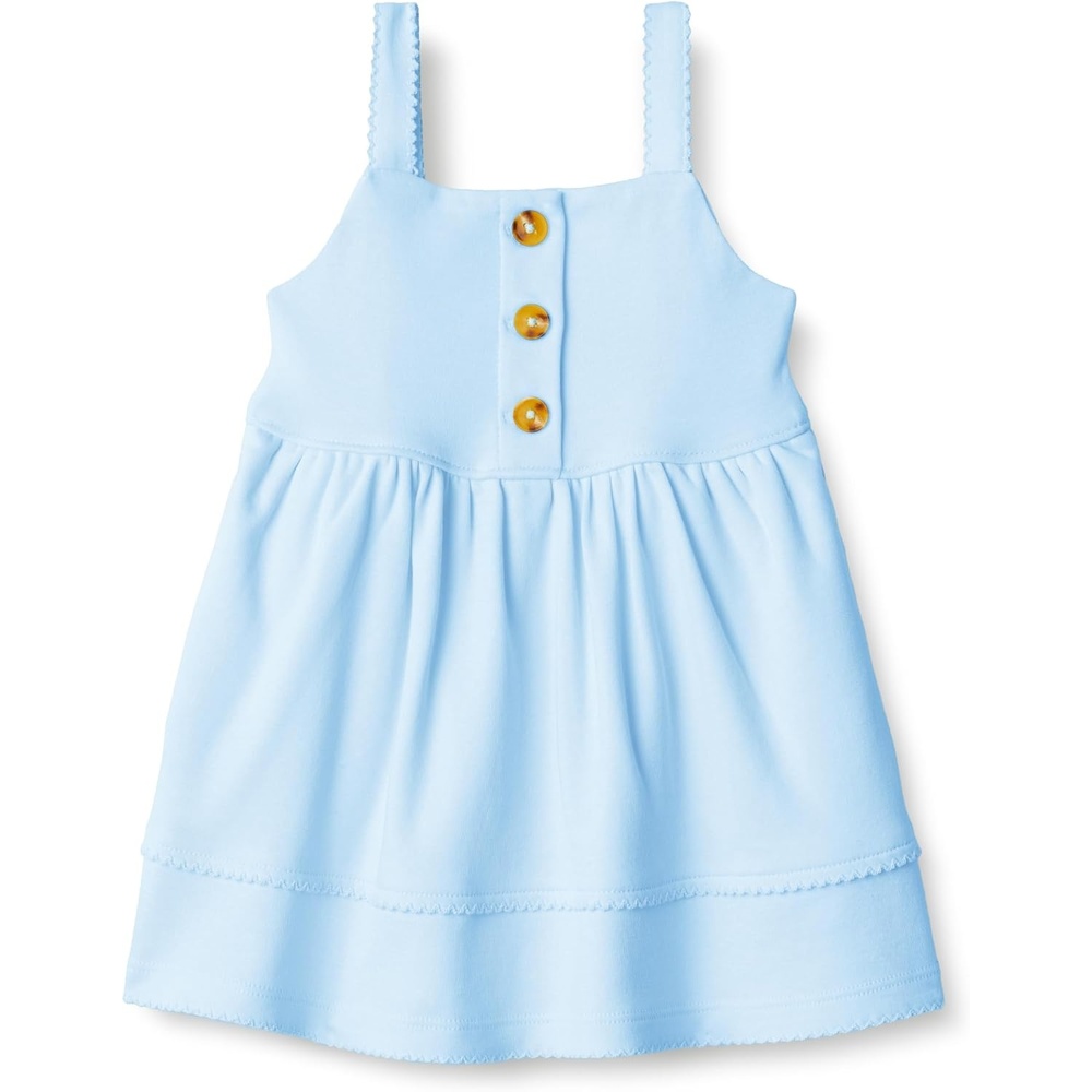 image:imageAmazon Essentials x Sofia Grainge Toddlers and Baby Girls Cotton Casual Fit and Flare DressLight Blue