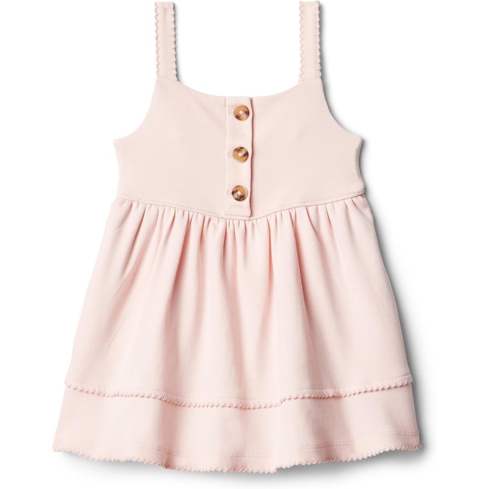 image:imageAmazon Essentials x Sofia Grainge Toddlers and Baby Girls Cotton Casual Fit and Flare DressLight Pink
