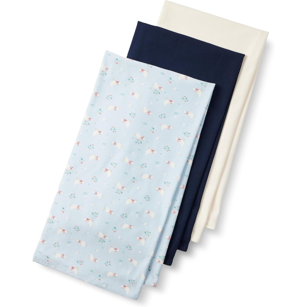 image:imageAmazon Essentials x Sofia Grainge Unisex Babies Swaddle BlanketIvoryNavyGeese
