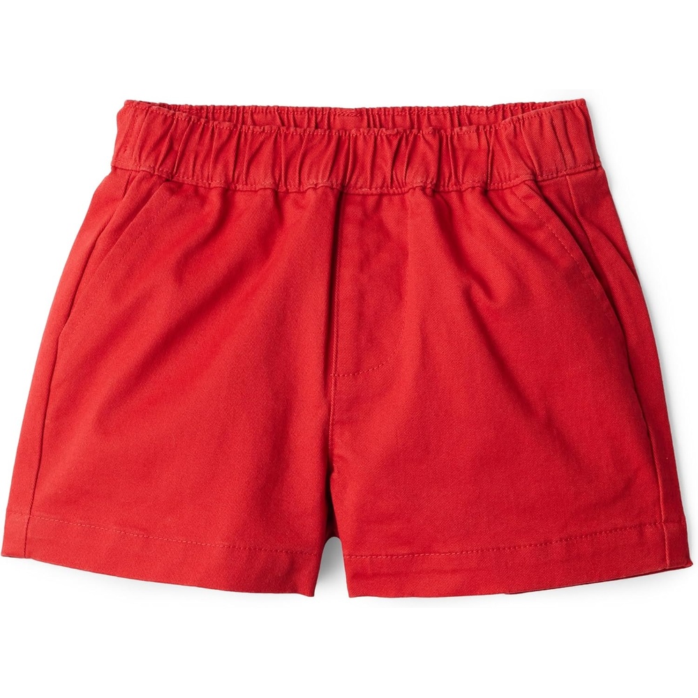 image:imageAmazon Essentials x Sofia Grainge Unisex Babies Toddlers and Kids Pullon Cotton Twill ShortsWashed Red