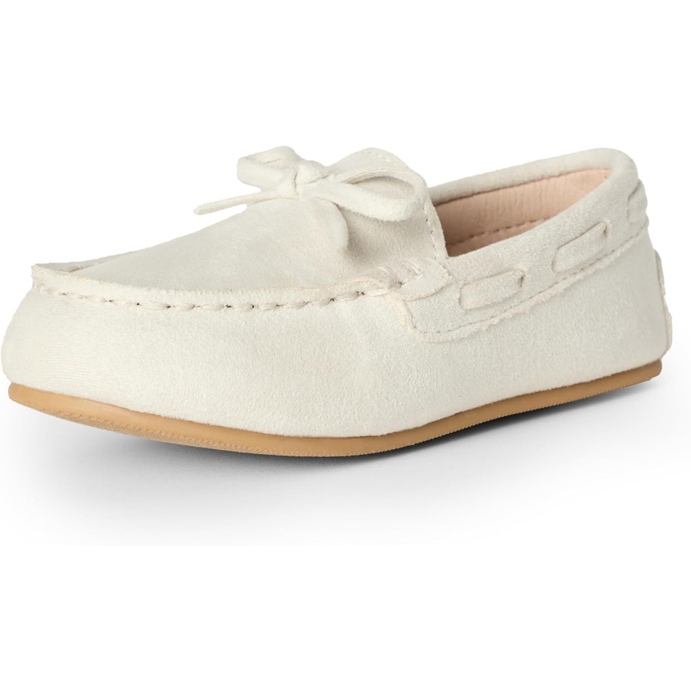 image:imageAmazon Essentials x Sofia Grainge Unisex Toddlers Faux Suede Loafer Flat Shoes with Memory Foam Flexible SlipOn DesignTaupe