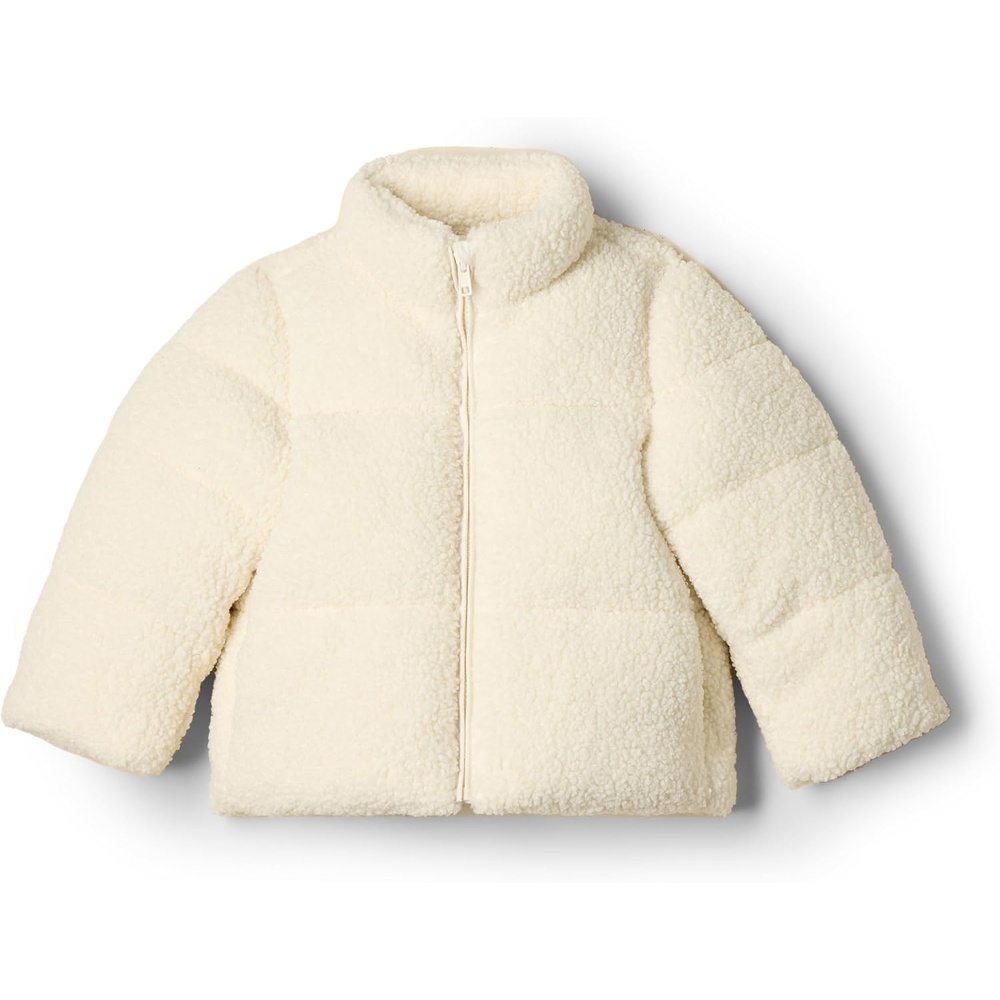 image:imageAmazon Essentials x Sofia Grainge Unisex Toddlers and Babies Teddy Puffer Jacket Winter Coat Fleece LinedIvory