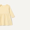 Amazon Essentials Baby Girls’ Cotton Long-Sleeve Dress with Gathered Waist, Pack of 3(Pale Yellow/Florals)