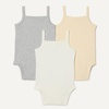 Amazon Essentials Baby Girls’ Cotton Sleeveless Bodysuits, Baby Clothes, Pack of 3(Neutrals)