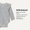 Amazon Essentials Baby Girls’ Long-Sleeved Ruffle Bodysuits(Cornflower Blue/French Stripe)