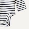 Amazon Essentials Baby Girls’ Long-Sleeved Ruffle Bodysuits(Cornflower Blue/French Stripe)