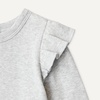 Amazon Essentials Baby Girls’ Long-Sleeved Ruffle Bodysuits(Light Heather Grey/White)