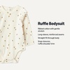 Amazon Essentials Baby Girls’ Long-Sleeved Ruffle Bodysuits(Pale Mint Green/Bees)