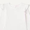 Amazon Essentials Baby Girls’ Long-Sleeved Ruffle Bodysuits(White)