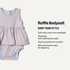 Amazon Essentials Baby Girls’ Sleeveless Bodysuit Dress, Pack of 3(Pale Pink/Blue Posey Floral)
