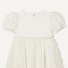 Amazon Essentials Baby Girls’ Tulle Bodysuit Dress with Puff Sleeves(Ivory)